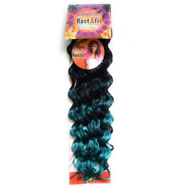 RastAfri Hawaii Curl Crochet Braids GTOM/Mint Ombre Braiding Hair