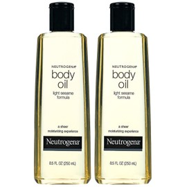 Neutrogena Lightweight Body Oil for Dry Skin, Sheer Moisturizer in Light Sesame Formula, 8.5 fl. oz (Pack of 2)