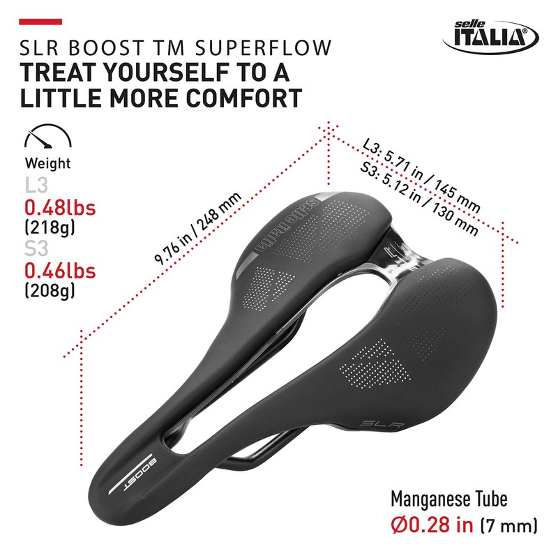 Selle Italia SLR Boost TM Superflow Saddle: Black, S3