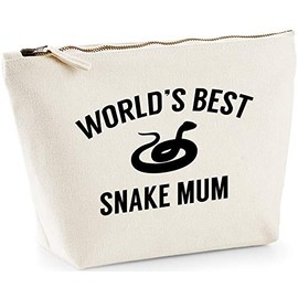 Hippowarehouse World's best snake mum printed make up cosmetic wash bag 18x19x9cm