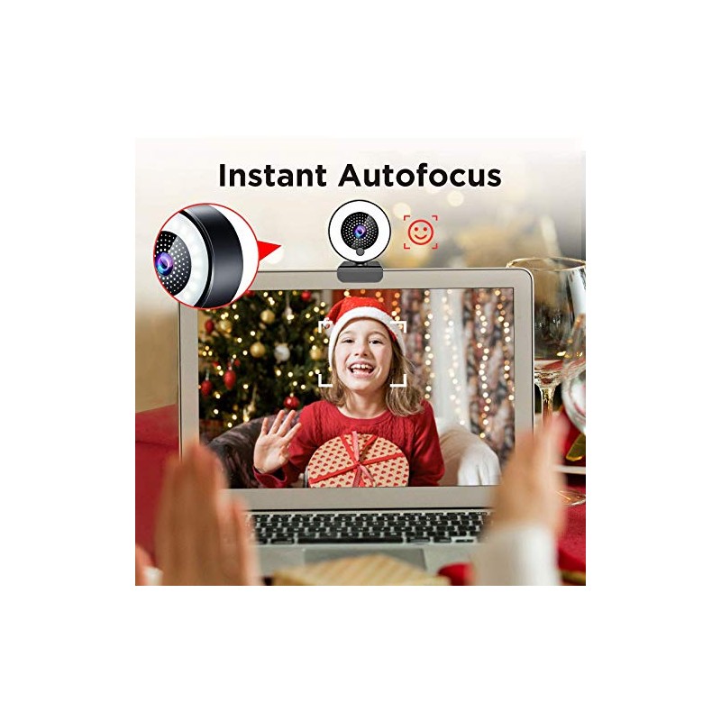 Webcam Streaming Gaming, 2K Web Cam 1080P HD USB 3.0