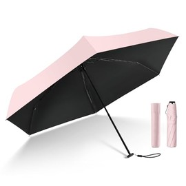 Parasol, Ultra Lightweight, 4.6 oz (118 g), Ultra Lightweight, UV Protection, 100% Full Light Blocking, Heat Blocking, Folding Umbrella, Compact, Folding Parasol, UV Protection, Windproof, Water