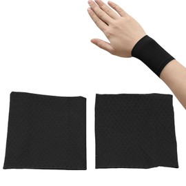 Sweatbands, arm sweatband, sweat bracelet, training wrist sweatband, unisex cooling bracelet, exercise wrist sweatband, cooling bracelet, ice silk sweatband, pack of 2, black Tokaneit