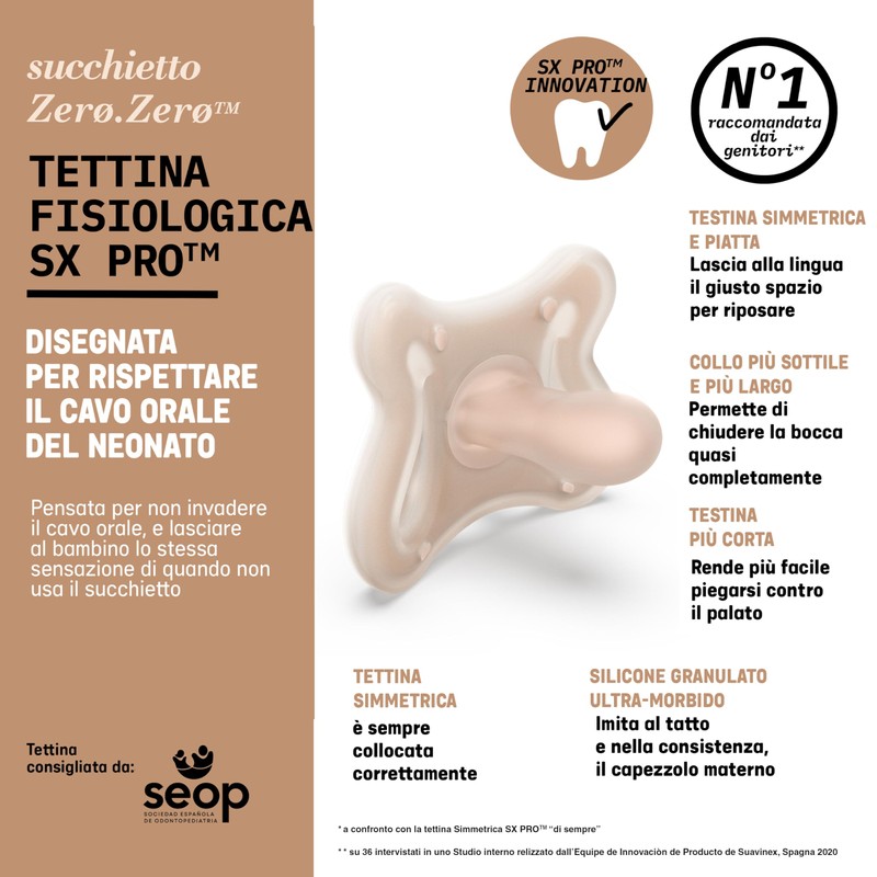 Suavinex Ciuccio Zero Zero SX Pro 0-6 mesi Light