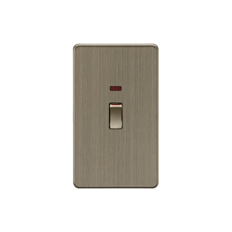 Knightsbridge 45A DP switch with Neon (2G size) - Antique