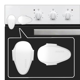 YTDSUP Oven Lock Child Safety (2 pack), Cabinet Locks Baby Proofing, Baby and Child Proof Locks for Drawer Oven Stove Door, Upgrade Heat-Resistant Material, Easy to Install, No Toolf Need - White