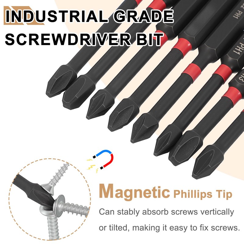 sourcing map #3 Phillips Impact Screwdriver Bit PH3 1/4" Hex