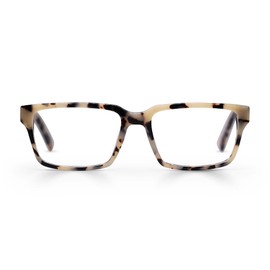 eyebobs Wide Eyed | Premium Reading Glasses for Men and Women | Rectangle Frame for Wide Faces | Vanilla Tortoise, 1.75