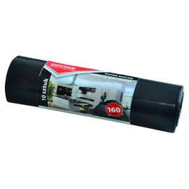 Office Products 22022242-05 Bin Liners 160 L - Pack of 10 Extra Strong LDPE | Bin Bags Rubbish Bags for Household Waste for the Office | Colour: Black | Film Thickness: 32 μm
