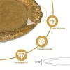 MAONAME 13" Antique Gold Charger Plates, Plate Chargers with Embossed