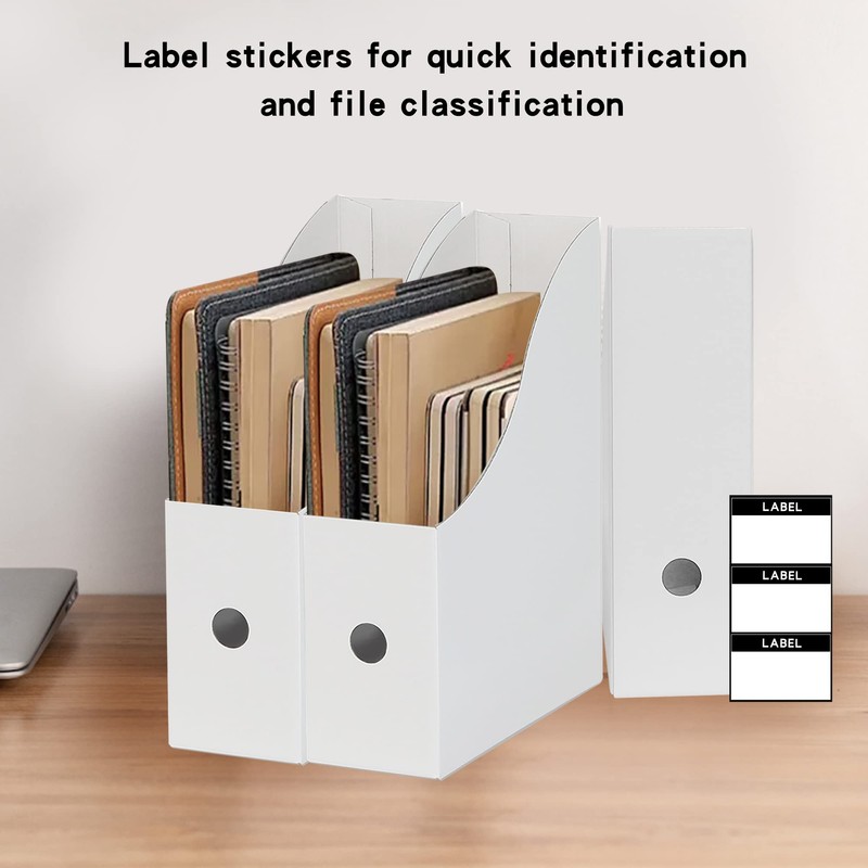 JINCHIDA 3 Pack Magazine File Holder with 3 Labels,Cardboard Magazine