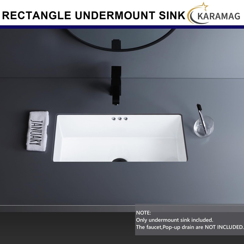 22 Inch Undermount Bathroom Sink Rectangle Undermount Sink White Ceramic