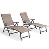 Crestlive Products Chaise Lounge Chair Outdoor Set of 2, Aluminum