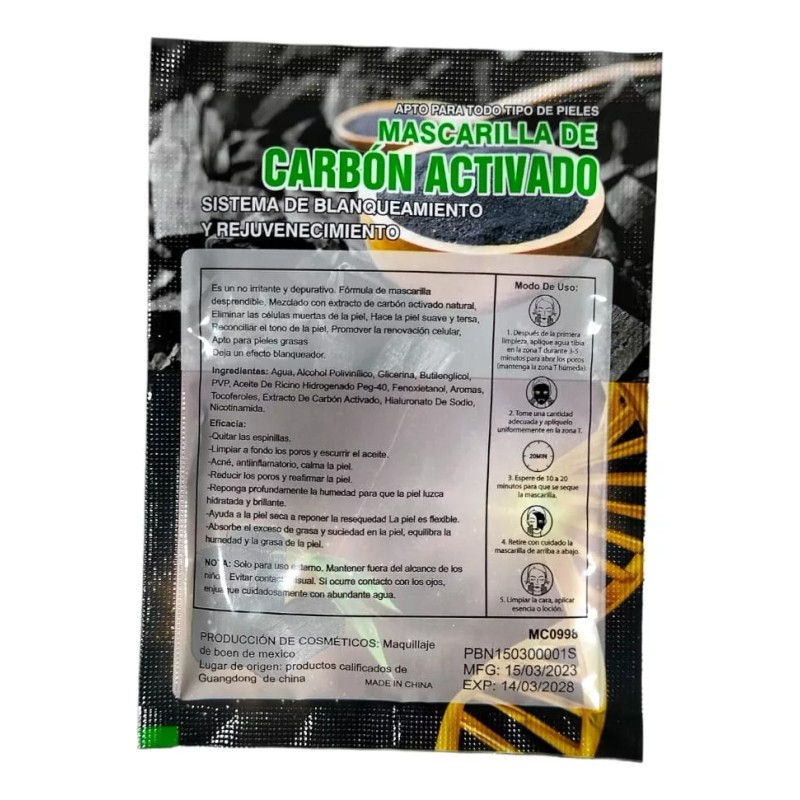 Boen 10 Mascarillas De Carbón Activado Boen Mixta