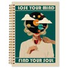 Qabliqo Retro Mental Health Spiral Notebooks, Whimsical Cosmic Woman Journals