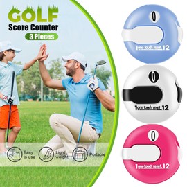 Golf Score Counter Compact Golf Score Tracker Set of 3 Multi-Colored Mini Stroke Counters for Easy Scoring on The Green
