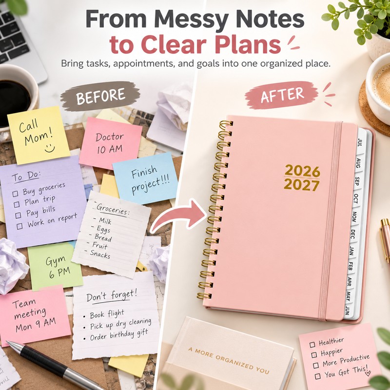 2026–2027 Academic Planner for School & Work – Hardcover Weekly