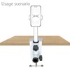 Jhanw Desk C-Clamps with 2 Pieces 1/2" Thread Hole, 2
