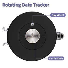 BERTILLE Stainless Steel Coffee Canister,22 oz +16 oz +1.1oz 3Piece Kitchen Food Storage Container with Date-Tracker, CO2-Release Valve and Measuring Scoop for Grounds Coffee, Beans,Tea （3Piece,Black）