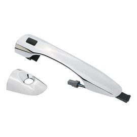 APPERFiT Exterior Door Handle Smart Key w/Cover for Front Door Left Driver Side Chrome Compatible with Kia Sorento 2016 2017 2018 2019 2020 Door Keyless Entry Replaces 82651-C5710 82652-C5010