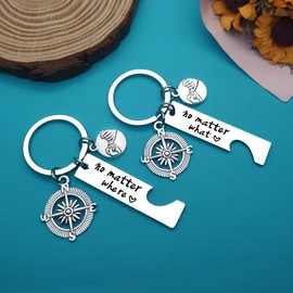 Xiahuyu Best Friend Keychain Friendship Gifts No Matter What No Matter Where Keychain Set Best Friend Gift Long Distance Friendship Keychain Christmas Birthday Gifts Best Friend Keychains Set of 2
