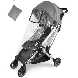 Rain Cover Fits for UPPAbaby Minu and Minu V2 – Waterproof & Windproof Baby Stroller Rain Shield with Ventilation Holes, Quick Attachment, Built-in Storage Bag, Easy Zipper Access to Child