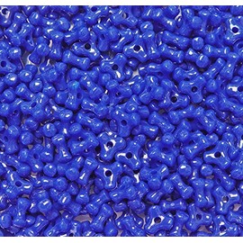 JOLLY STORE Crafts - Tri Beads, Easy-to-Use Reusable Jewelry Making Supplies for Art, Craft Decorations & More, 11 mm Bracelet Beads, Crafted in The USA, Opaque Blue, 500 pcs (Pack of 1)