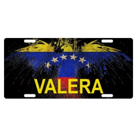 FAST SERVICE DESIGNS Venezuela Flag License Plate Patriotic Eagle Emblem Valera