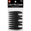 BT Plastic Comb (Black) Pik Comb (2-in-1 Pic Comb)