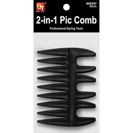 BT Plastic Comb (Black) Pik Comb (2-in-1 Pic Comb)