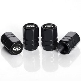 4pcs Metal Car Tire Valve Stem Caps for Infiniti G35 G37 Q50L QX50 Q50 QX56 Q60 QX60 QX70 Q70L QX80, Car Tire Valve Caps/Dust Caps for Car Tires, Car Tire Accessories