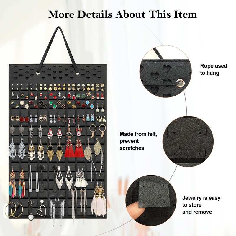 Earring Holder Organizer Hanging Holds Up to 300 Pairs Wall