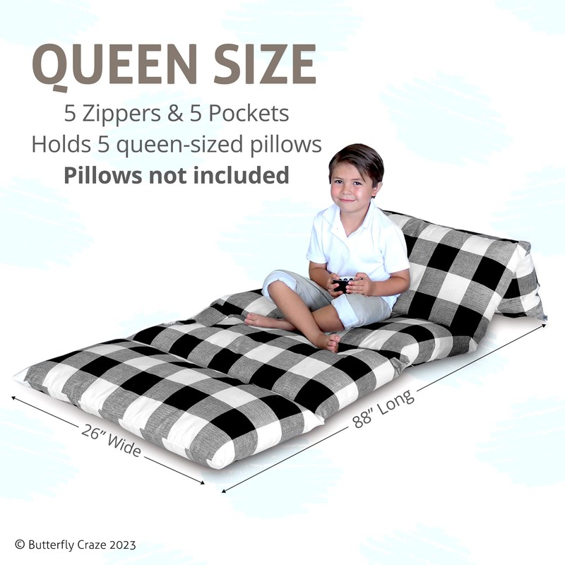 Butterfly Craze Floor Pillow Bed Lounger Cover, Cozy & Stylish