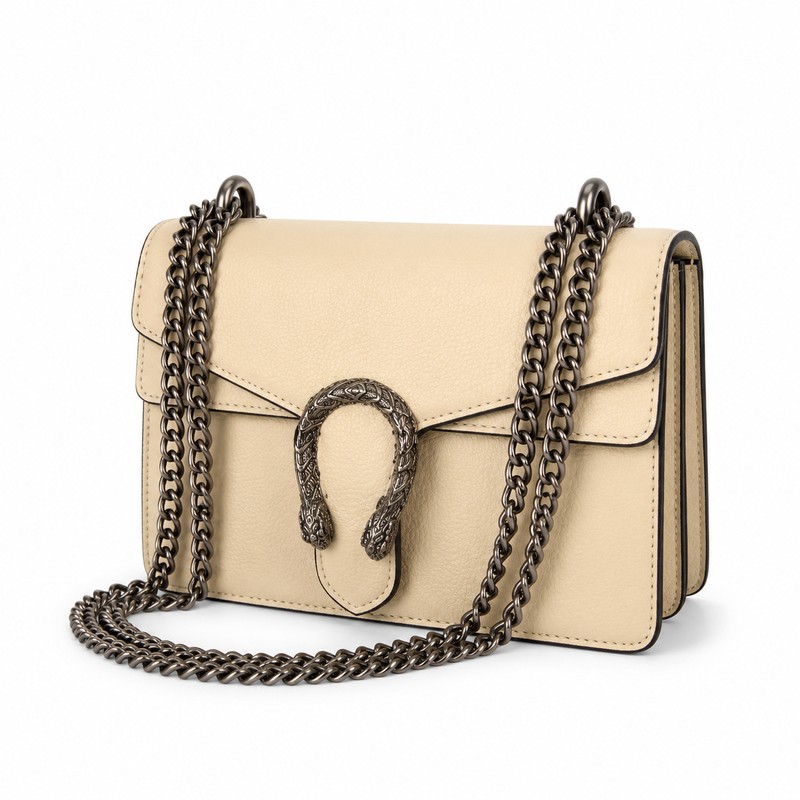 Snake Pattern Crossbody Shoulder Bag for Women – Retro Chain