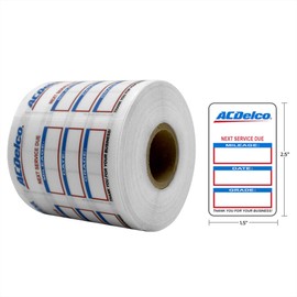 AC Delco Next Service Due Reminder Stickers, Handwritten, Ultra Removable, 500 Count
