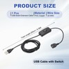 MECCANIXITY USB Extension Cable with ON/Off Toggle Switch 2m USB