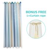 1pc Curtain Simple Gradient Hollow-out Star Pattern Double Layer Blackout