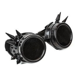 Black Spike Goggles Sunglasses Cosplay Aviator Steampunk Gothic Burning Man