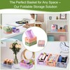 HUUSMOT 6-Pack Small Pastel Plastic Storage Baskets, Collapsible Crates for