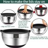 Umite Chef Mixing Bowls with Airtight Lids，6 piece Stainless Steel