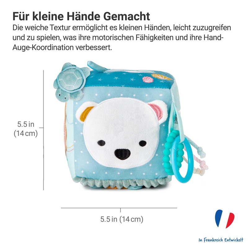 Little Big Friends Soft Activity Cube Development Toy Promotes Hand-Eye