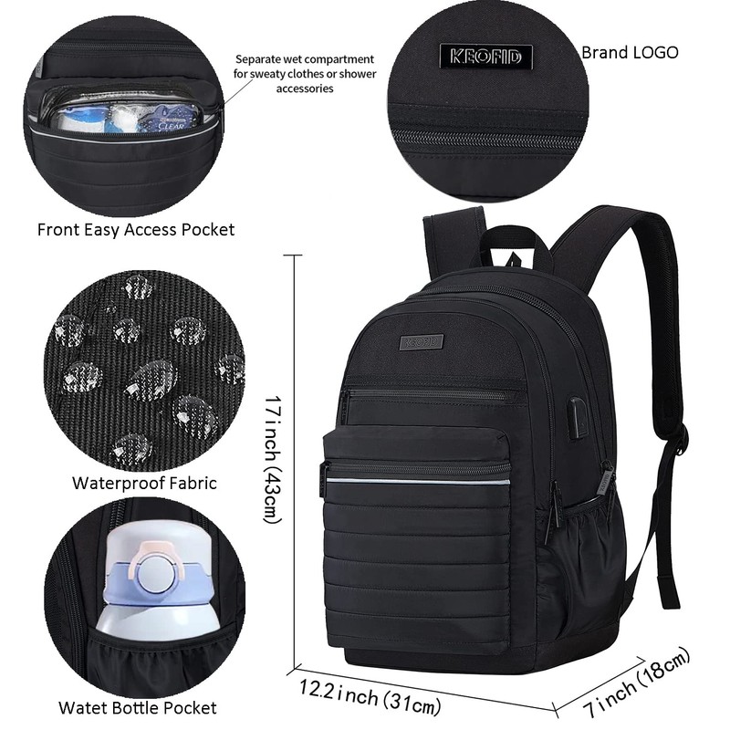 KEOFID classic carry-on travel backpack for men and women, Anti