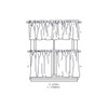 CHF Industries Crochet Tiered Kitchen Curtain - One Pair