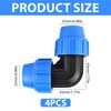 Tadpolez PE pipe screw connection angle 90°, PE pipe 25