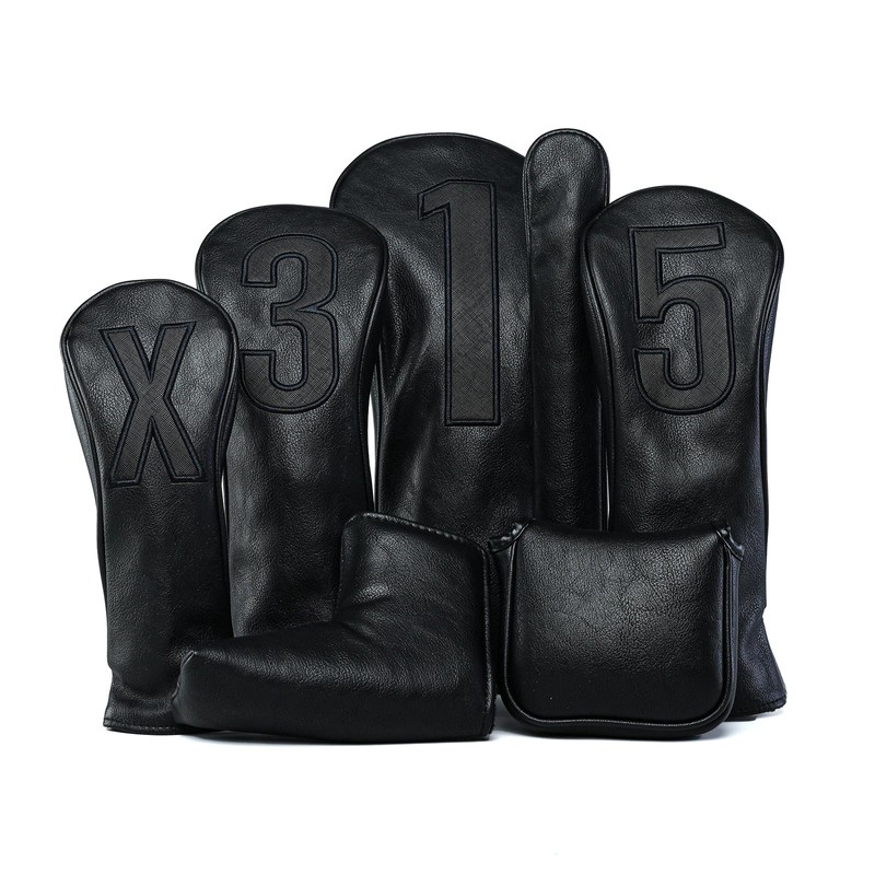 Golf Club Covers – Premium Leather Driver Headcover, Fairway Wood,