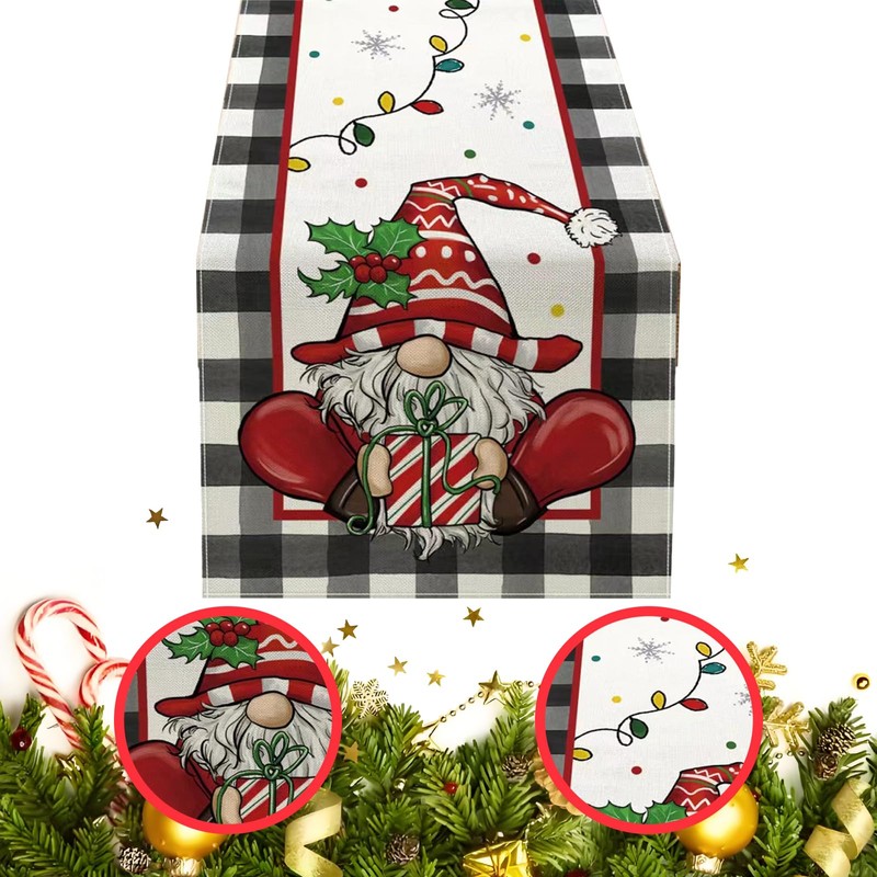 Hanwin Christmas Gnome Table Runner, 33 x 183 cm, Christmas