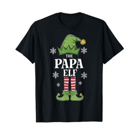 The Papa Elf Matching Family Group Christmas Party Pyjamas T-Shirt