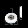 Pack of 4 round groove rollers, nylon, U-groove roller, ball