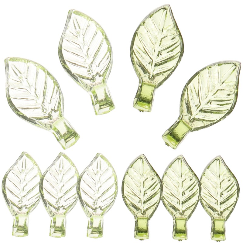 Tofficu 5sets Leaf Charm Pendants Acrylic Charms for Jewelry Making
