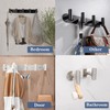 Vanloory Coat Hook Rack, Wall Mounted Coat Rack with 6